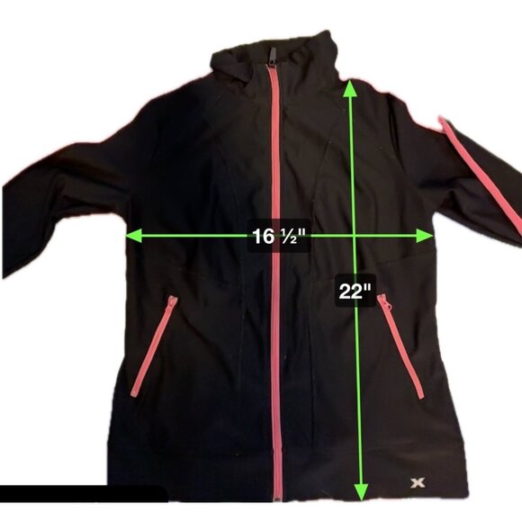Xersion Black Pink Piping Full Zip Athletic Jacket - Picture 7 of 7